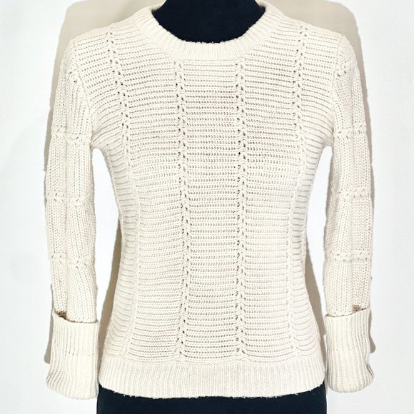 Madewell Sweaters - Madewell Fisherman Cable Long-Sleeve Crewneck Sweater - Women's